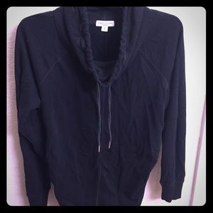 Liz Lange Maternity cowl neck black sweatshirt